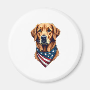 Imã Camiseta Vintage com Bandana do Golden Retriever P