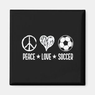 Imã Camiseta Vintage Paz Amor Futebol Futebol Jogador