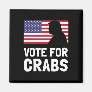 Imã Camiseta Vote Por Caranguejos Piadas Eleições Polí