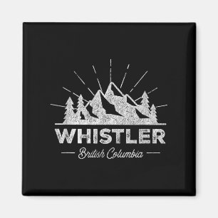 Imã Camiseta Whistler Columbia Britânica Vintage Esqui