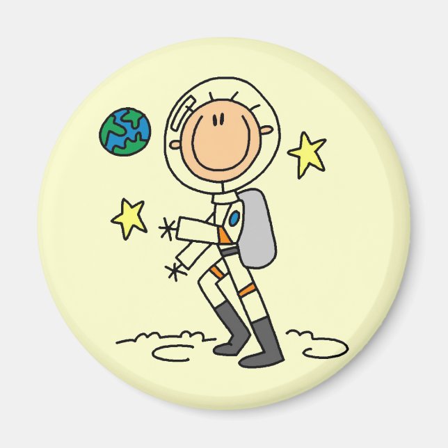 Imã Camisetas Básicas de Astronauta e Presentes (Frente)