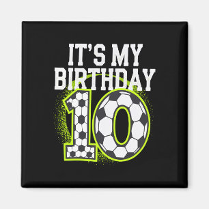 Imã Camisetas de Aniversariante 10 Futebol É Meu 10º A
