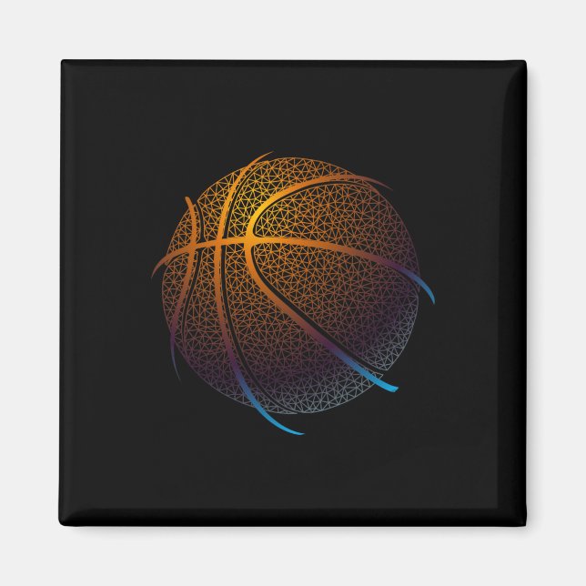 Imã Camisetas de Balling Gráfico de Basquete (Frente)