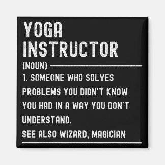 Imã Camisetas de Definição de Instrutor de Yoga Título