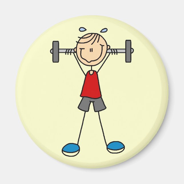 Imã Camisetas de elevação de peso e presentes (Frente)