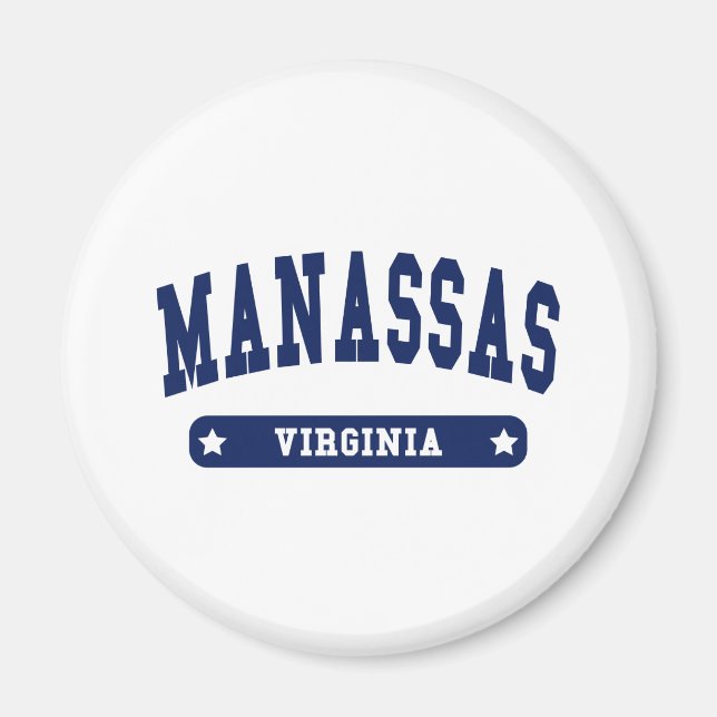 Imã Camisetas de Estilo da Faculdade de Manassas Virgi (Frente)