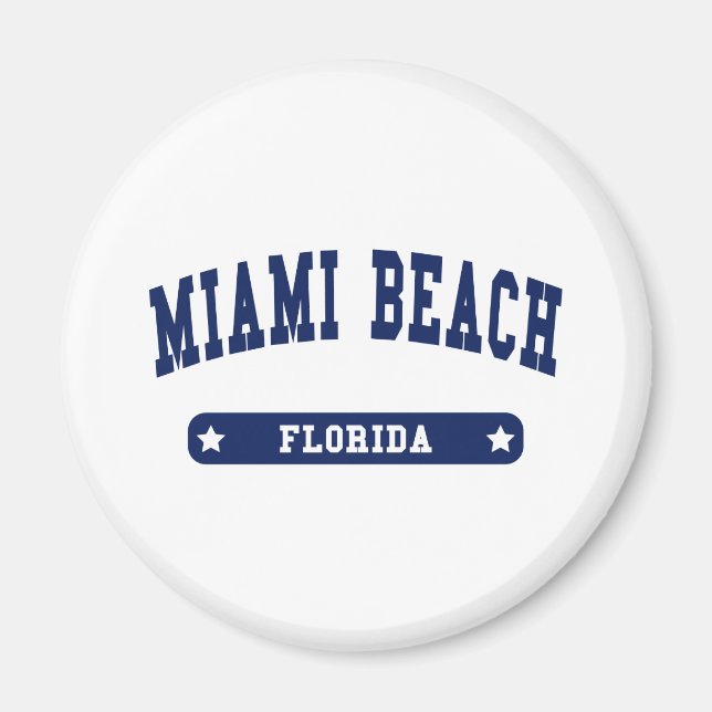 Imã Camisetas de Estilo da Universidade de Miami Beach (Frente)
