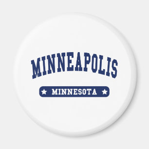 Imã camisetas de Estilo da Universidade Minneapolis Mi