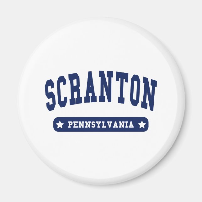 Imã Camisetas de Estilo do Scranton Pennsylvania Colle (Frente)