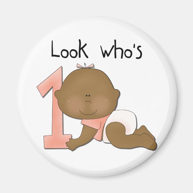 Imã Camisetas de primeiro aniversario Africano-America (Frente)