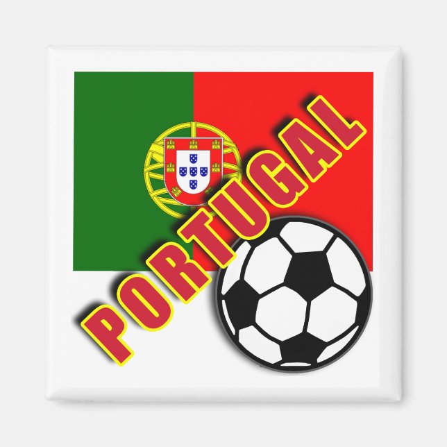 Imã CAMISETAS de Ventilador do Mundo PORTUGAL (Frente)