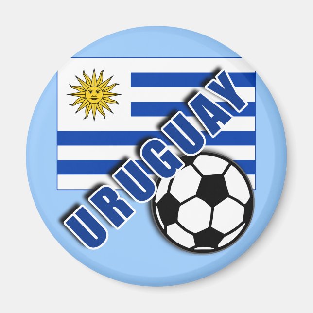 Imã CAMISETAS de Ventilador do Mundo URUGUAY (Frente)