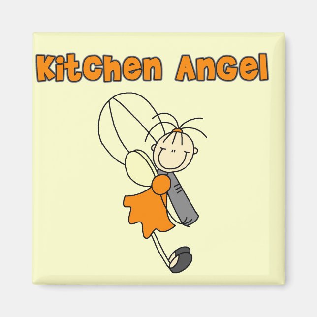Imã Camisetas e Presentes Anjo da Cozinha (Frente)