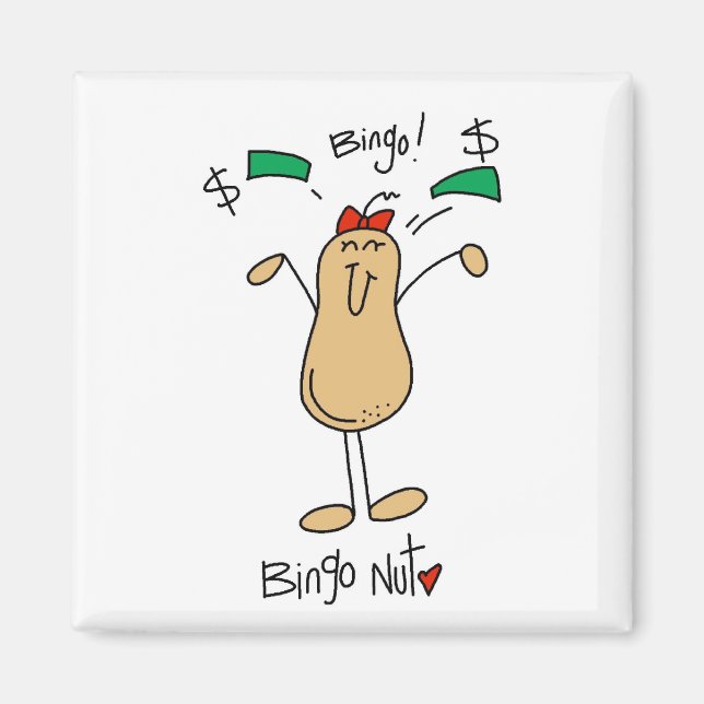Imã Camisetas e Presentes Bingo Nut (Frente)