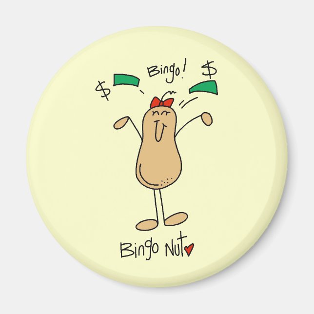 Imã Camisetas e Presentes Bingo Nut (Frente)