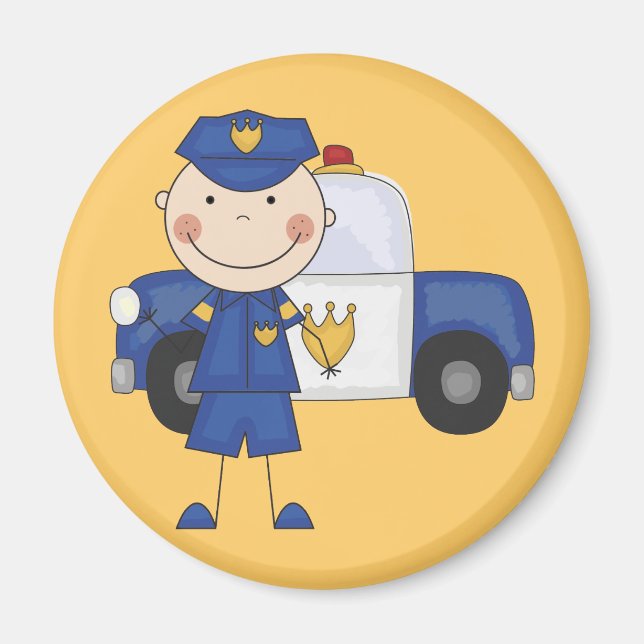 Imã Camisetas e presentes da Polícia Masculina (Frente)