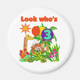 Imã Camisetas e presentes de aniversário de 3 anos Saf