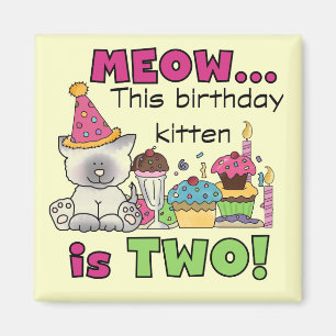 Imã Camisetas e presentes de aniversário de Kitten seg