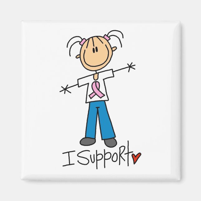 Imã Camisetas e presentes de apoio ao cancer de mama (Frente)