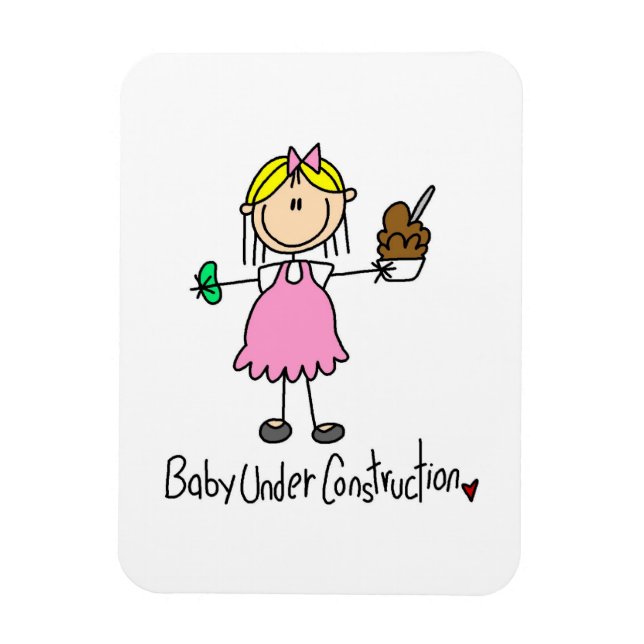 Ímã Camisetas e Presentes de Bebê em Construção (Vertical)