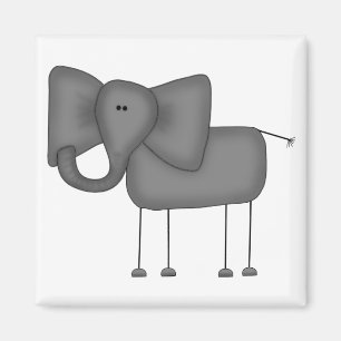 Imã Camisetas e Presentes de Elefante em Figuras de Pa