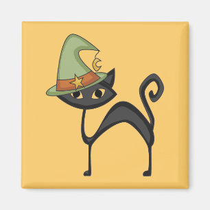 Imã Camisetas e presentes de gato do Halloween