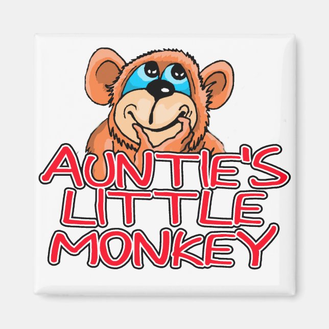 Imã Camisetas e presentes de macaquinho da tia (Frente)