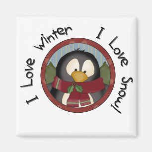 Imã Camisetas e presentes de Natal de Pinguim