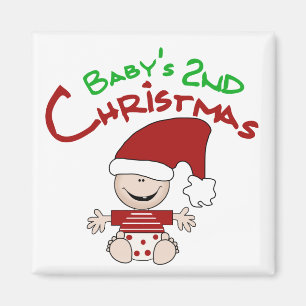 Imã Camisetas e presentes de Natal de segundo bebê