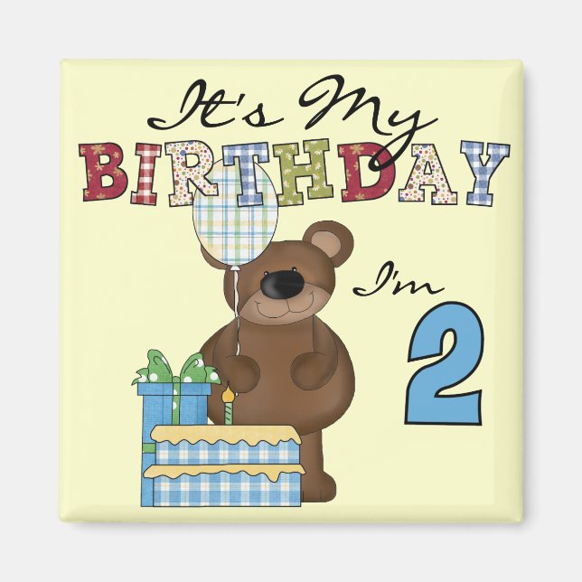 Imã Camisetas e presentes de segundo aniversário de Ur (Frente)