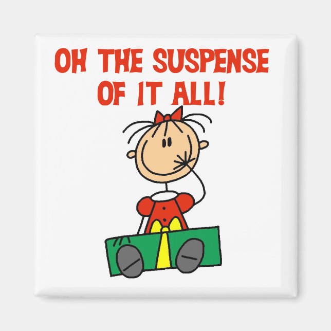 Imã Camisetas e Presentes de Suspense de Natal (Frente)