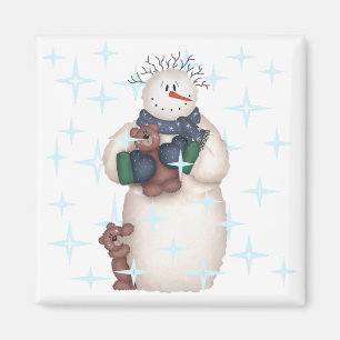 Imã Camisetas e presentes de ursos de neve