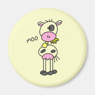 Imã Camisetas e Presentes de Vaca em Figuras de Palito