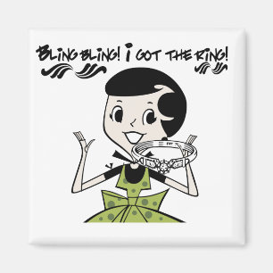 Imã Camisetas e presentes do anel de lingote retrô