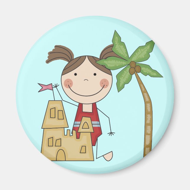 Imã Camisetas e presentes do Castelo de Areia (Frente)