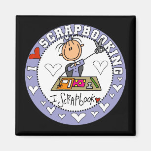 Imã Camisetas e Presentes Eu Adoro Scrapbooking