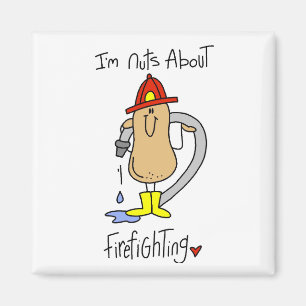 Imã Camisetas e Presentes Nuts About Firefighting