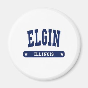 Imã Camisetas Elgin Illinois College Style