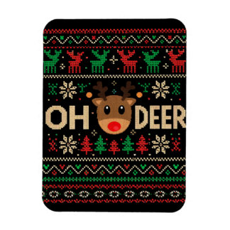 Ímã Camisola Feia de Natal Oh Deer Puzzle