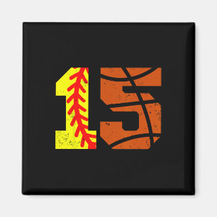 Imã Camisola Softll Sketll Número 15 Aniversário Engra