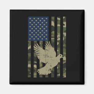 Imã Camo American Flag Camouflage Dove Hunting Hun