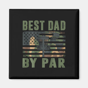 Imã Camo Disc Golf Melhor Pai Pelo Par Bandeira Americ