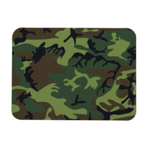 Ímã Camo Militar Floresta Verde