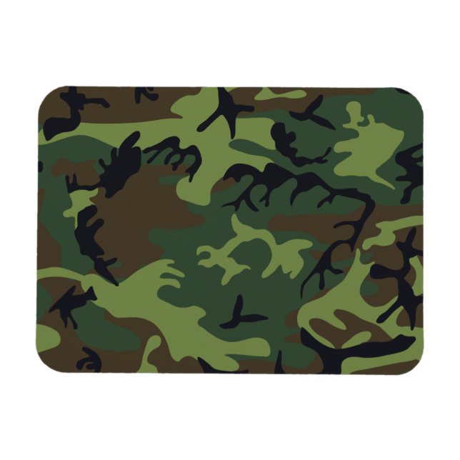Ímã Camo Militar Floresta Verde (Horizontal)