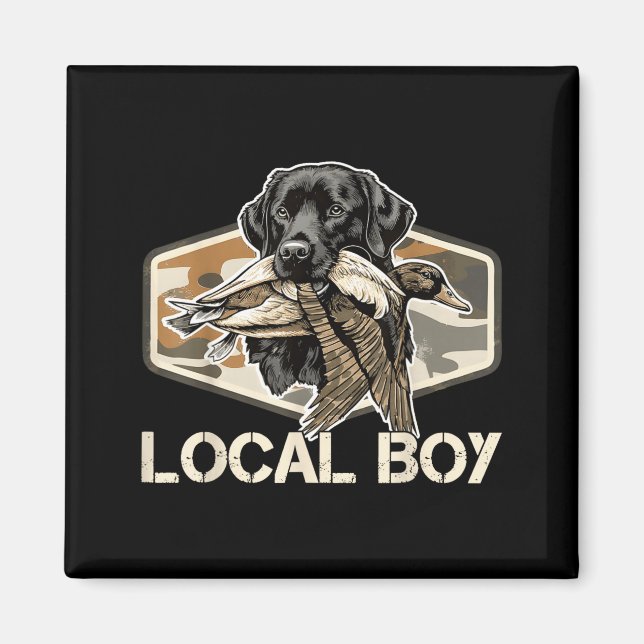 Imã Camo Southern Local Boy Duck Hunting Black Lab Out (Frente)