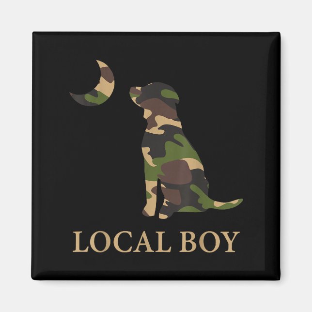 Imã Camo Southern Local Boy Duck Hunting Black Lab Out (Frente)