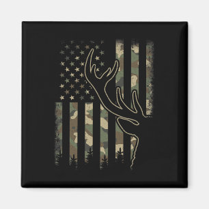 Imã Camo USA Flag Elk Buck Camouflage Deer Hunting Hun