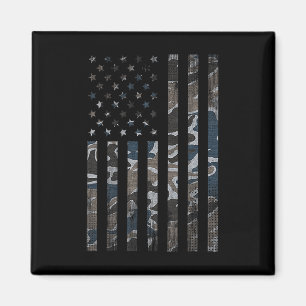 Imã Camouflage American Flag Camo Militar 4 De Julho