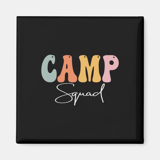 Imã Camp Squad Retro Groovage Feliz Primeiro Dia De (Frente)