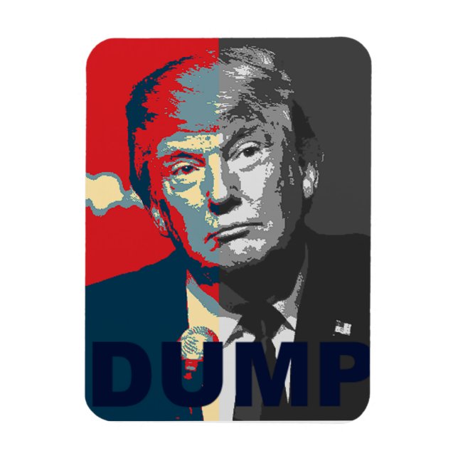 Ímã Campanha Dump Trump | Magnet Anti Donald Trump (Vertical)